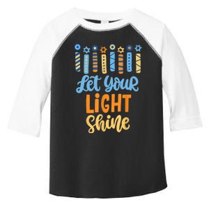 Funny Hanukkah Let Your Light Shine Menorah Adults Toddler Fine Jersey T-Shirt