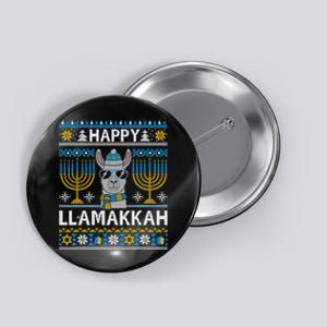 Funny Happy Llamakkah Ugly Hanukkah Button