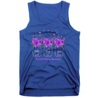 Faith Hope Love Domestic Violence Awareness Purple Sunflower Cute Gift Tank Top