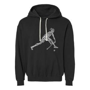 Field Hockey Love Field Hockey Player Garment-Dyed Fleece Hoodie