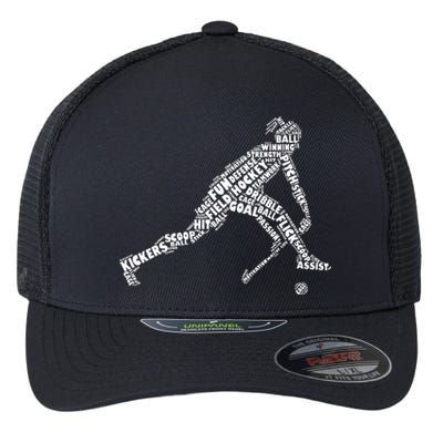 Field Hockey Love Field Hockey Player Flexfit Unipanel Trucker Cap