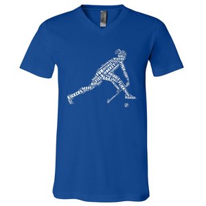 Field Hockey Love Field Hockey Player V-Neck T-Shirt