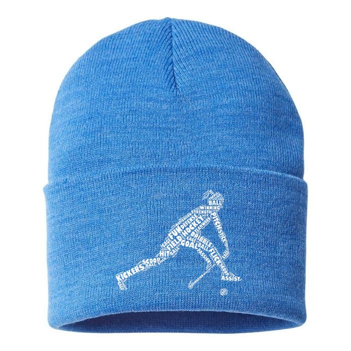 Field Hockey Love Field Hockey Player Sustainable Knit Beanie