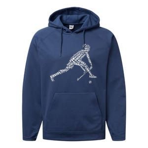 Field Hockey Love Field Hockey Player Performance Fleece Hoodie