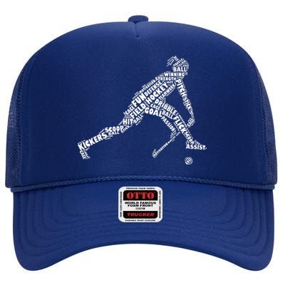 Field Hockey Love Field Hockey Player High Crown Mesh Back Trucker Hat