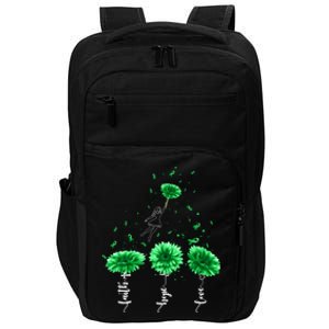 Faith Hope Love Green Sunflower Ney Disease Awareness Gift Impact Tech Backpack