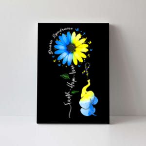 Faith Hope Love Awareness DownS Syndrome The Blue Elephant Canvas