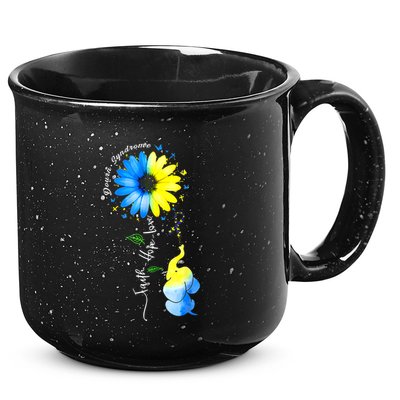 Faith Hope Love Awareness DownS Syndrome The Blue Elephant 15oz Campfire Ceramic Mug