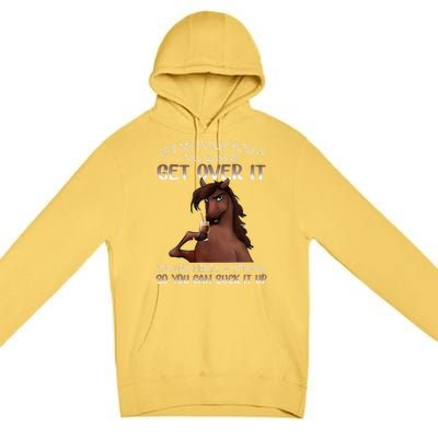 Funny Horse Let Me Pour You A Glass Of Get Over It Christmas Premium Pullover Hoodie