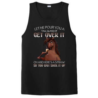 Funny Horse Let Me Pour You A Glass Of Get Over It Christmas PosiCharge Competitor Tank