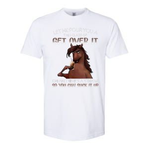 Funny Horse Let Me Pour You A Glass Of Get Over It Christmas Softstyle CVC T-Shirt