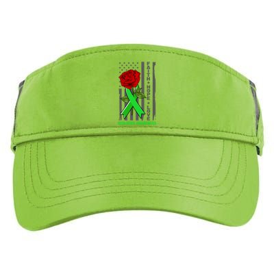 Faith Hope Love Scoliosis Awareness USA Rose Flag Adult Drive Performance Visor