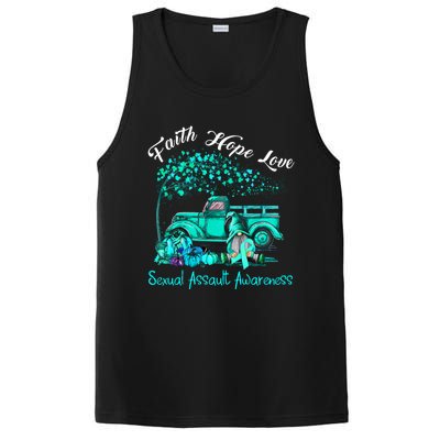 Faith Hope Love Sexual Assault Awareness Gift PosiCharge Competitor Tank