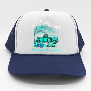 Faith Hope Love Sexual Assault Awareness Gift Trucker Hat