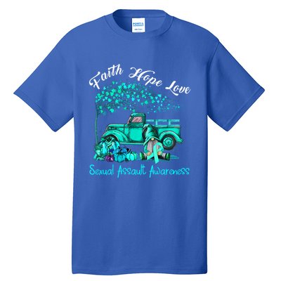 Faith Hope Love Sexual Assault Awareness Gift Tall T-Shirt