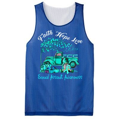 Faith Hope Love Sexual Assault Awareness Gift Mesh Reversible Basketball Jersey Tank