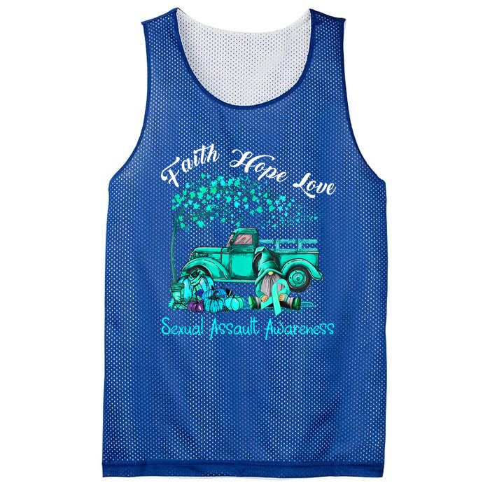 Faith Hope Love Sexual Assault Awareness Gift Mesh Reversible Basketball Jersey Tank