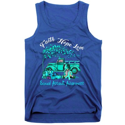 Faith Hope Love Sexual Assault Awareness Gift Tank Top