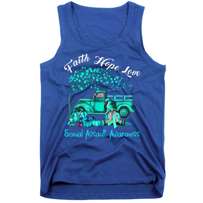 Faith Hope Love Sexual Assault Awareness Gift Tank Top