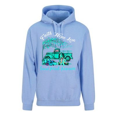 Faith Hope Love Sexual Assault Awareness Gift Unisex Surf Hoodie