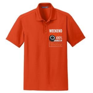 Funny Hockey Lovers Weekend Forecast Chance Of Hockey Cute Gift Dry Zone Grid Polo