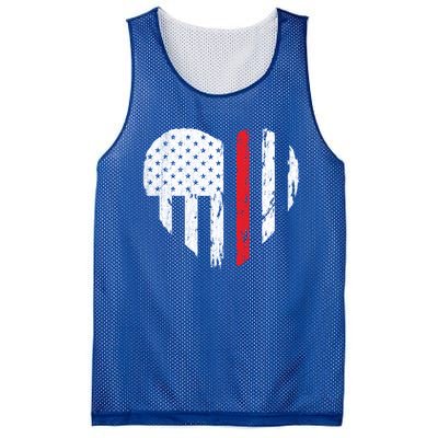 Firefighter Heart Love Distressed Usa Flag Wife Friend Gift Mesh Reversible Basketball Jersey Tank