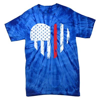 Firefighter Heart Love Distressed Usa Flag Wife Friend Gift Tie-Dye T-Shirt