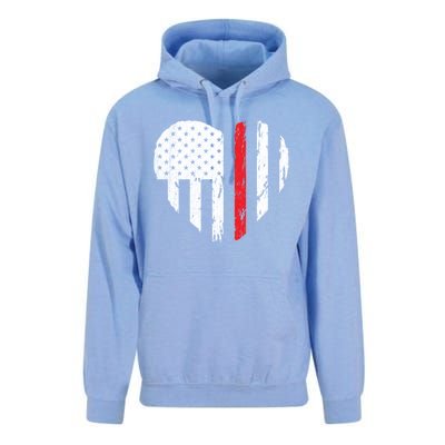 Firefighter Heart Love Distressed Usa Flag Wife Friend Gift Unisex Surf Hoodie