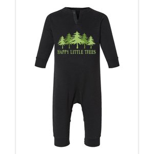 Funny Happy Little Trees Gifts Bob Style Camping Infant Fleece One Piece