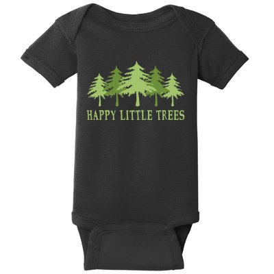 Funny Happy Little Trees Gifts Bob Style Camping Baby Bodysuit