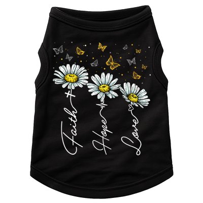 Faith Hope Love Daisy Butterfly Jesus Christian Clothing Cool Gift Doggie Tank