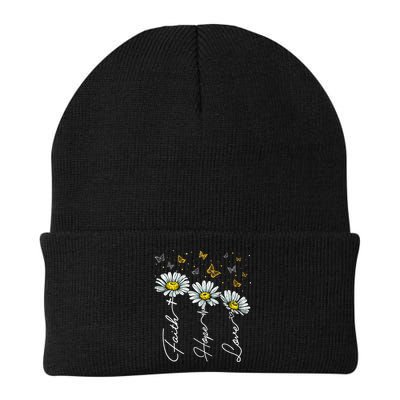 Faith Hope Love Daisy Butterfly Jesus Christian Clothing Cool Gift Beanie