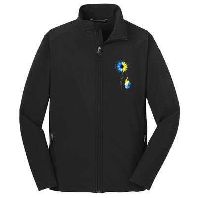 Faith Hope Love Awareness Downs Syndrome The Blue Elephant Core Soft Shell Jacket