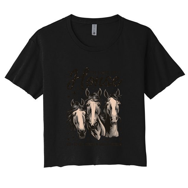 Funny Horse Lover Horse Racing Meaningful Gift Women's Crop Top Tee