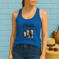 Funny Horse Lover Horse Racing Meaningful Gift Womens Tank Top