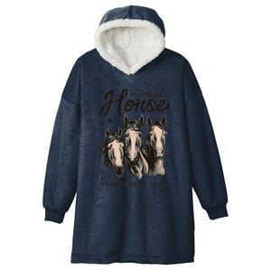 Funny Horse Lover Horse Racing Meaningful Gift Hooded Wearable Blanket