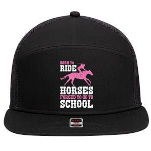 Funny Horse Lover Graphic For Girls And Boys Horse Fan Funny Gift 7 Panel Mesh Trucker Snapback Hat