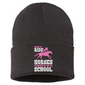 Funny Horse Lover Graphic For Girls And Boys Horse Fan Funny Gift Sustainable Knit Beanie