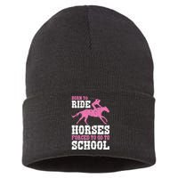 Funny Horse Lover Graphic For Girls And Boys Horse Fan Funny Gift Sustainable Knit Beanie