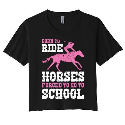 Funny Horse Lover Graphic For Girls And Boys Horse Fan Funny Gift Women's Crop Top Tee