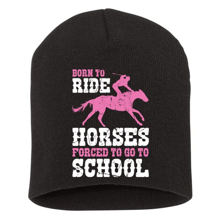 Funny Horse Lover Graphic For Girls And Boys Horse Fan Funny Gift Short Acrylic Beanie