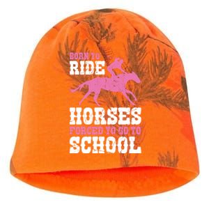 Funny Horse Lover Graphic For Girls And Boys Horse Fan Funny Gift Kati - Camo Knit Beanie