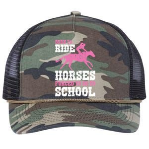 Funny Horse Lover Graphic For Girls And Boys Horse Fan Funny Gift Retro Rope Trucker Hat Cap