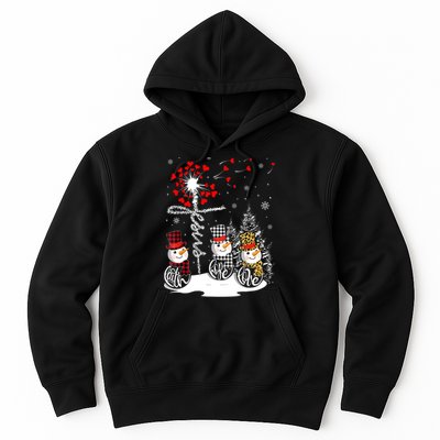 Faith Hope Love Snowman Jesus Dandelion Christian Christmas TShirt Hoodie
