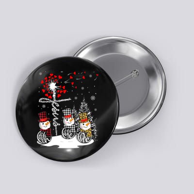 Faith Hope Love Snowman Jesus Dandelion Christian Christmas TShirt Button