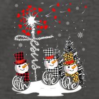 Faith Hope Love Snowman Jesus Dandelion Christian Christmas TShirt Vector Backpack