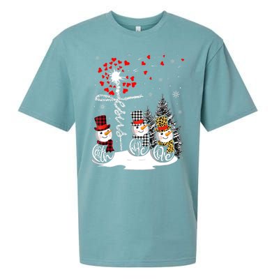 Faith Hope Love Snowman Jesus Dandelion Christian Christmas TShirt Sueded Cloud Jersey T-Shirt