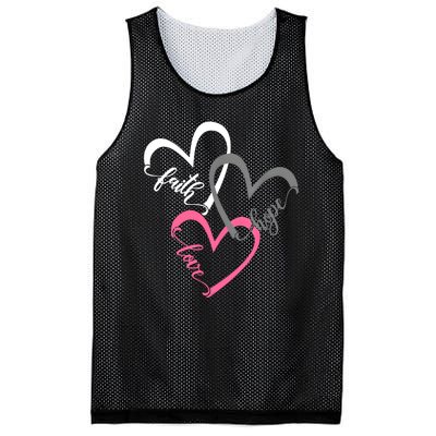 Faith Hope Love Hearts Tee Mesh Reversible Basketball Jersey Tank