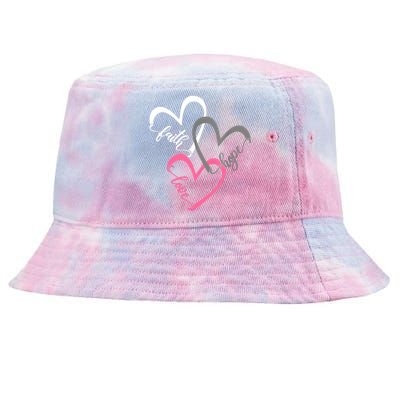 Faith Hope Love Hearts Tee Tie-Dyed Bucket Hat