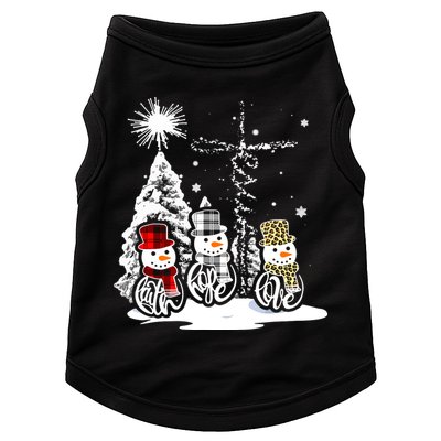 Faith Hope Love Jesus Snowman Plaid Leopard Christmas Gift Doggie Tank